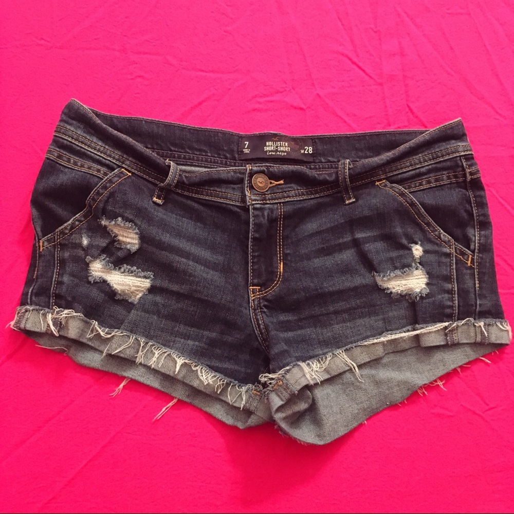2/$20 Hollister Low Rise Distressed Short Shorts